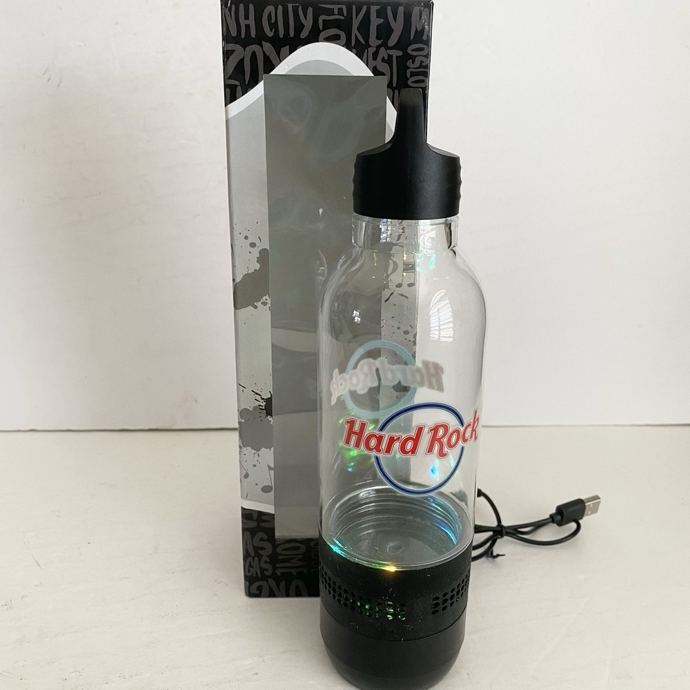 H2Audio Bottle Speaker Hard Rock Light-Up Color Changing New In Box Beach‎ Gift